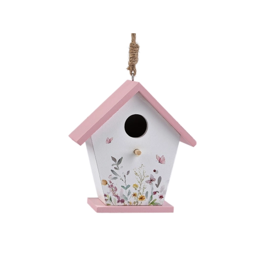 Drevená vtáčia búdka maľovaná - 1 ks | Mimib