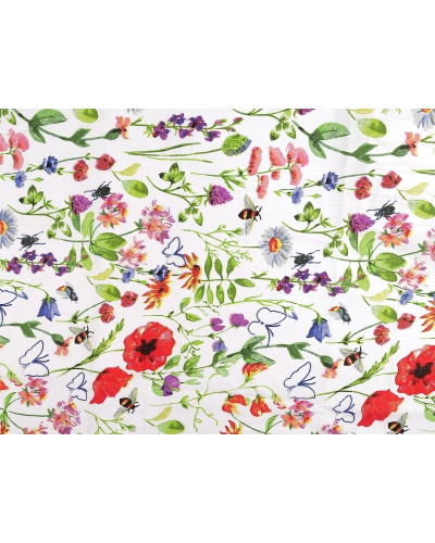 Bavlnená látka / plátno lúčne kvety - 1 m | Mimib