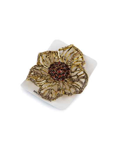 Brošňa s brúsenými kamienkami kvet - 1 ks | Mimib