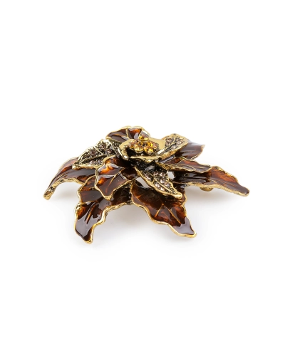 Brošňa s brúsenými kamienkami kvet - 1 ks | Mimib