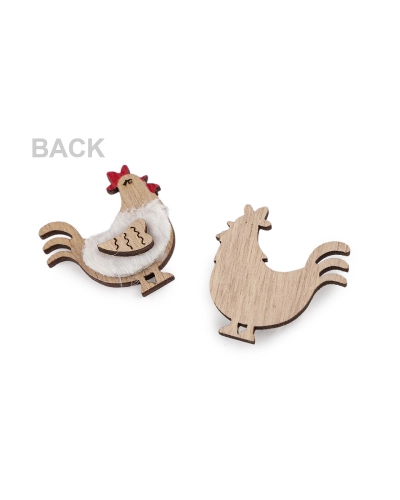 Drevená sliepočka na aranžovanie - 6 ks | Mimib