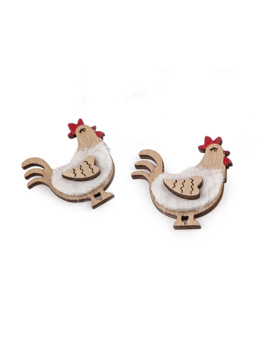 Drevená sliepočka na aranžovanie - 6 ks | Mimib