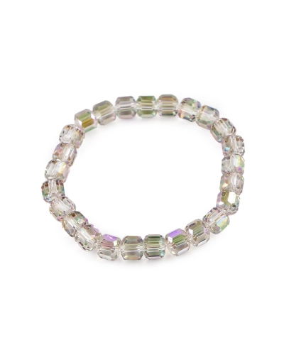 Náramok pružný z brúsených korálikov s AB efektom - 1 ks | Mimib