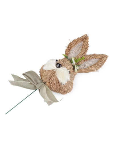 Zápich veľkonočný zajačik slamený - 1 ks | Mimib