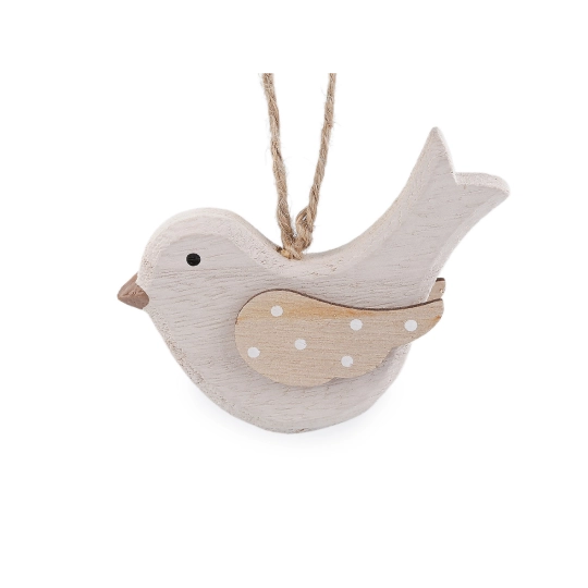 Drevený vtáčik na zavesenie - 1 ks | Mimib
