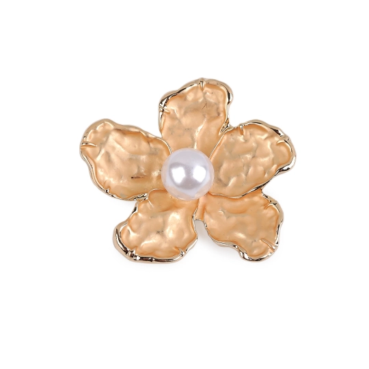 Magnetická brošňa kvet s perlou - 1 ks | Mimib