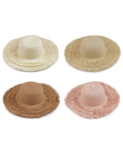 Dámsky letný klobúk / slamák na dozdobenie so strapcami - 1 ks | Mimib