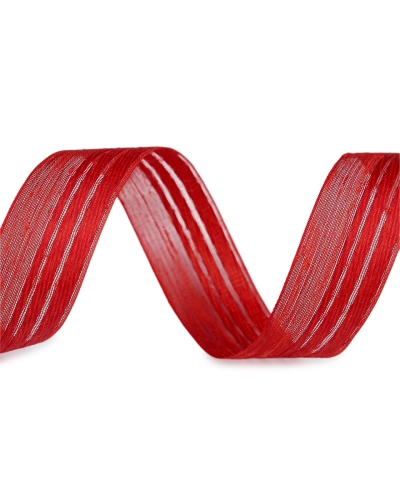 Plátnová stuha s efektnou niťou šírka 25 mm - 20 m | Mimib