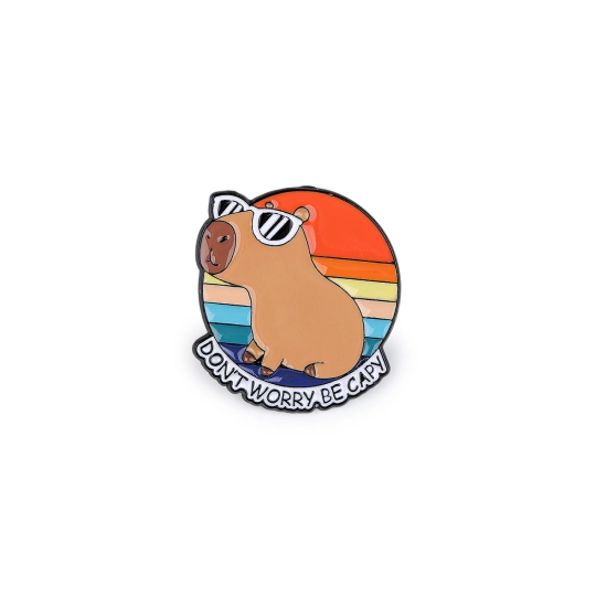 Brošňa / odznak kapybara - 1 ks | Mimib