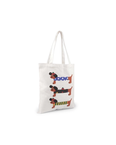 Textilná taška bavlnené psy 35x38 cm - 1 ks | Mimib