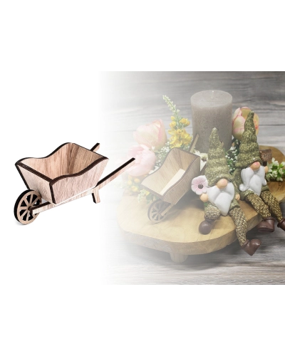 Dekorácia drevený  fúrik 6x16 cm - 1 ks | Mimib