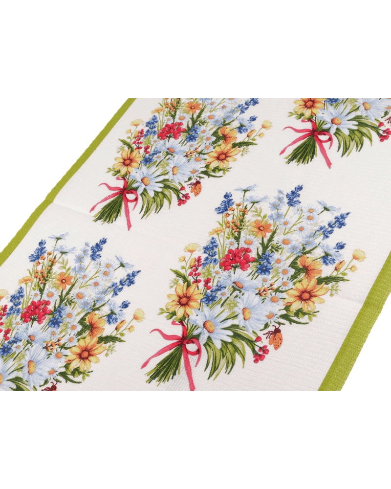 Bavlnené vaflové piké lúčne kvety - 1 m | Mimib