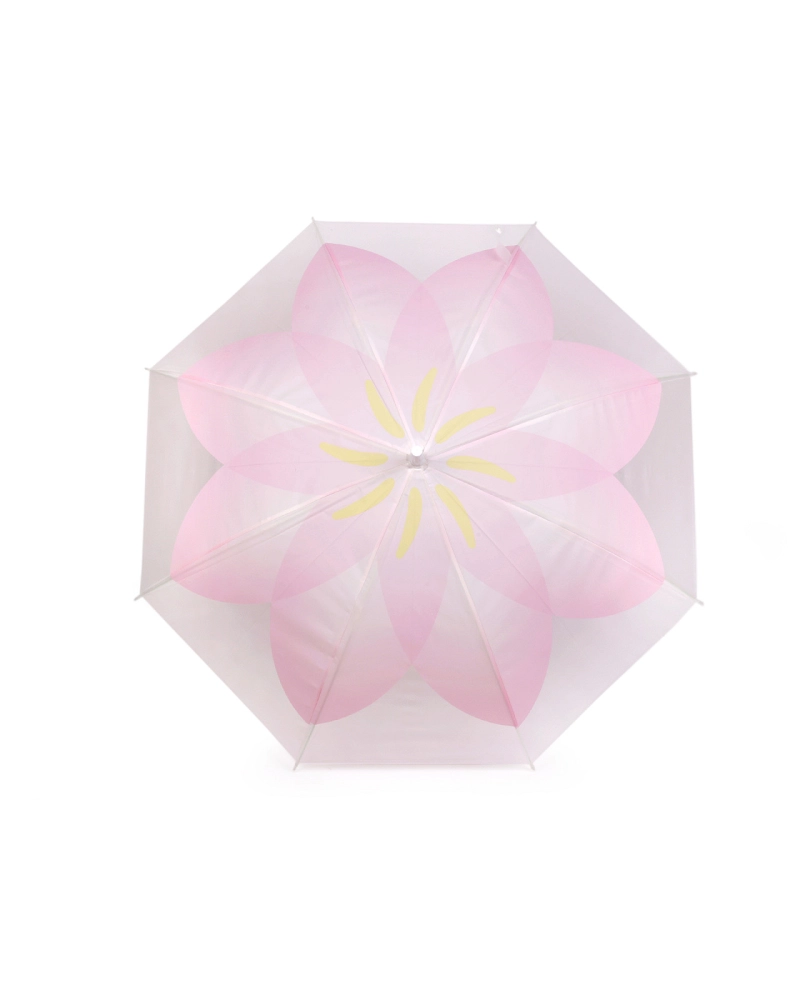 Dámsky / dievčenský priehľadný vystreľovací dáždnik kvet - 1 ks | Mimib