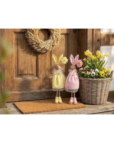 Veľkonočný zajačik s kvetom - 1 ks | Mimib