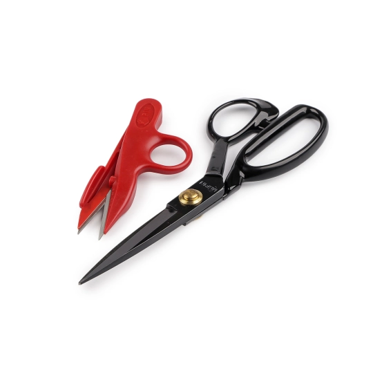 Krajčírske nožnice PIN dĺžka 21, 24 cm a cvakačky v krabičke - 1 sada | Mimib