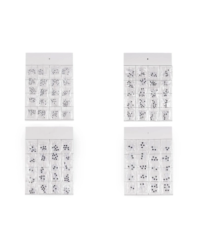 Plastové oči na nalepenie s pohyblivou šošovkou Ø6, 8, 10, 12 mm - 20 sáčok | Mimib