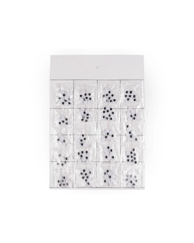 Plastové oči na nalepenie s pohyblivou šošovkou Ø6, 8, 10, 12 mm - 20 sáčok | Mimib