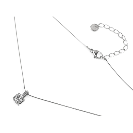 Náhrdelník z nerezovej ocele s brúseným kamienkom - 1 ks | Mimib