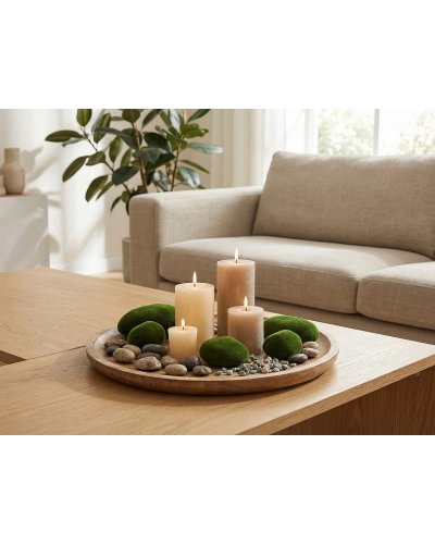 Dekorácia machové kamene mix veľkostí 6 ks - 1 sada | Mimib