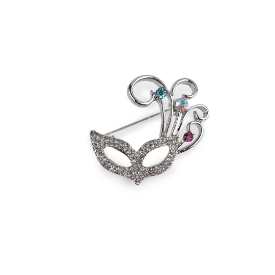 Brošňa s brúsenými kamienkami maska, baletné špičky - 1 ks | Mimib