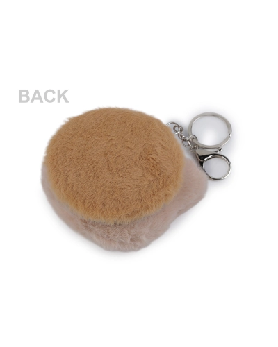 Plyšové kozmetické zrkadlo / prívesok na kabelku mačka - 1 ks | Mimib