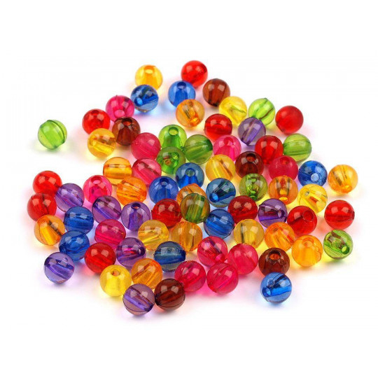 Műanyag gyöngyök Transparent Ø6 mm | Mimib