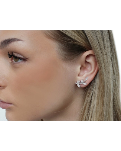 Náušnice z nerezovej ocele s brúsenými kamienkami - 1 pár | Mimib
