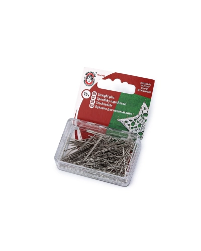 Celokovové špendlíky dĺžka 36 mm mosadzné - 1 krab. | Mimib