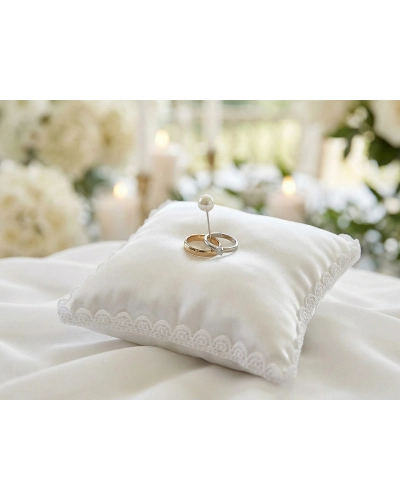 Vankúšik na svadobné prstienky 16x16 cm - 1 ks | Mimib