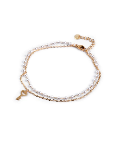 Boka lánc rozsdamentes acélból gyöngyökkel és medállal - 1 db. | Mimib