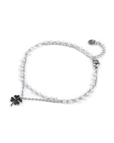 Boka lánc rozsdamentes acélból gyöngyökkel és medállal - 1 db. | Mimib