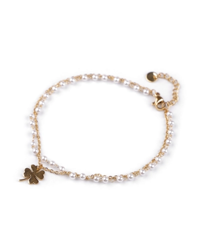 Boka lánc rozsdamentes acélból gyöngyökkel és medállal - 1 db. | Mimib