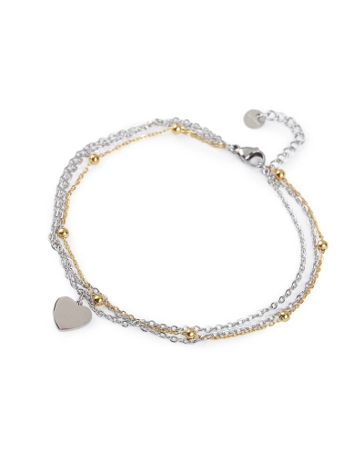 Boka lánc rozsdamentes acélból gyöngyökkel és medállal - 1 db. | Mimib