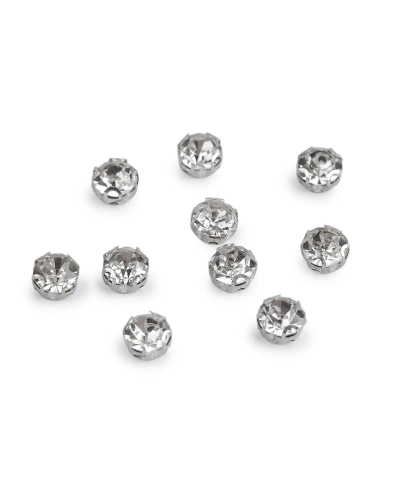 Našívacie šatóny / štras v puzdre / kotlíku Ø6, 7, 8 mm - 10 ks | Mimib