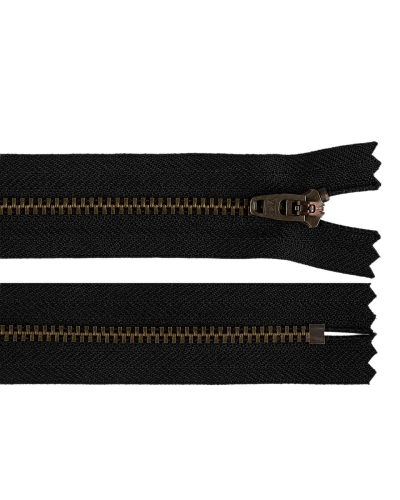 Kovový zips YKK No 4 dĺžka 20 cm staromosadzný (jeansový) - 1 ks | Mimib