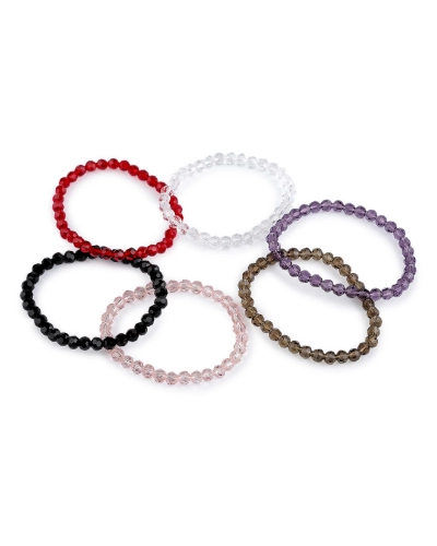 Náramok pružný z brúsených korálikov - 1 ks | Mimib