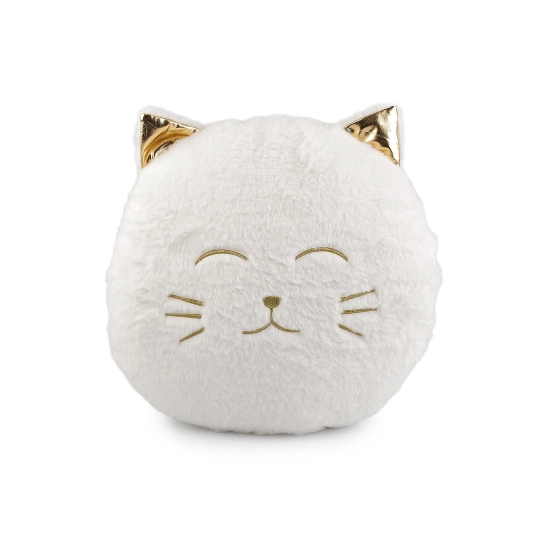 Dekoračný vankúš plyšový mačka Ø35 cm - 1 ks | Mimib