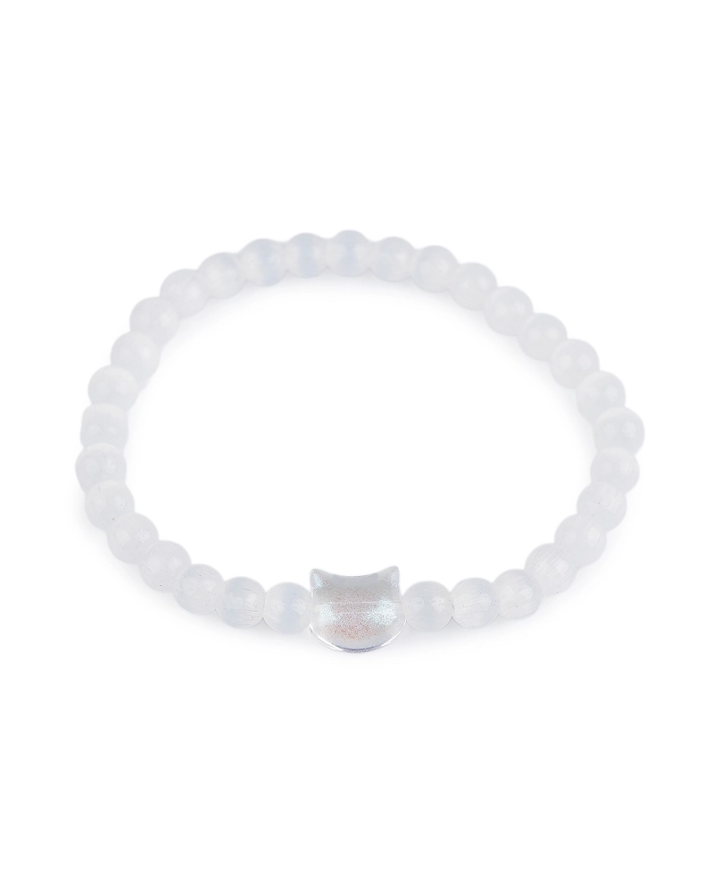 Náramok pružný zo sklenených korálikov mačka, motýľ, hviezda - 1 ks | Mimib