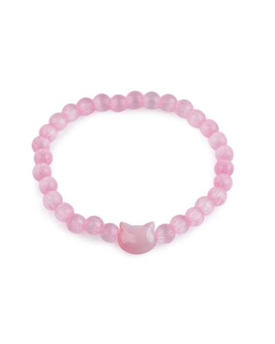 Náramok pružný zo sklenených korálikov mačka, motýľ, hviezda - 1 ks | Mimib