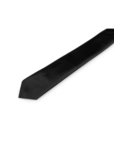 Saténová kravata s klipom, bez viazania - 1 ks