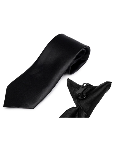 Saténová kravata s klipom, bez viazania - 1 ks | Mimib