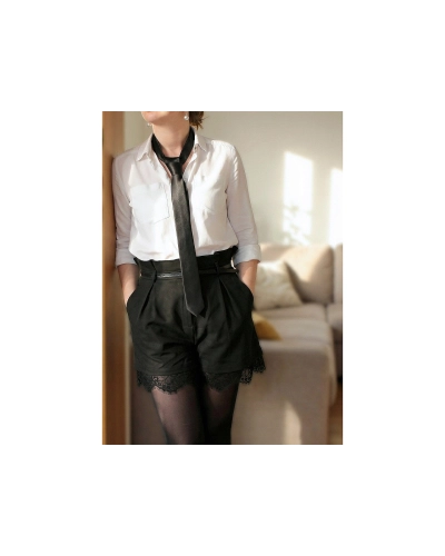 Saténová kravata slim unisex - 1 ks