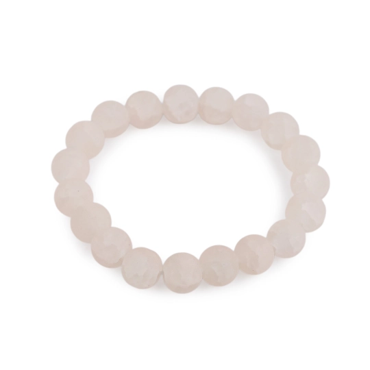 Náramok pružný zo sklenených korálikov s ľadovým efektom - 1 ks | Mimib