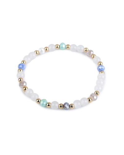 Náramok pružný zo sklenených korálikov - 1 ks | Mimib