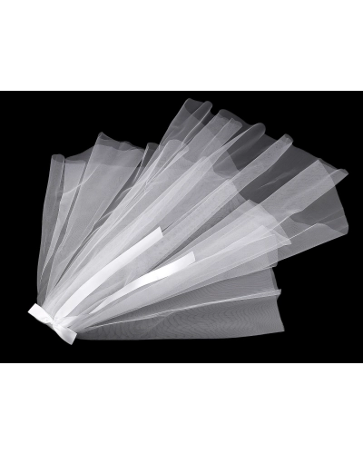 Závoj s hrebeňom a saténovou mašľou - na párty/rozlúčku so slobodou - 1 ks | Mimib