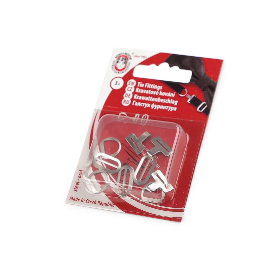 Zapínanie na motýlika oceľové, sada 3 páry - 1 kar. | Mimib
