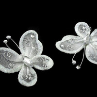 Pillangó kövekkel / brozs 5x5,5 cm lepke2 - 2db.