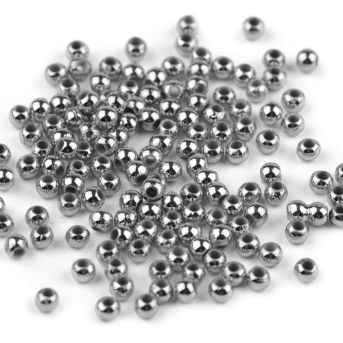Műanyag teklagyöngyök / Glance Metalic gyöngyök Ø 4mm 10g