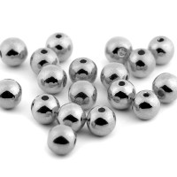 Műanyag teklagyöngyök / Glance Metalic gyöngyök Ø8 mm 20g
