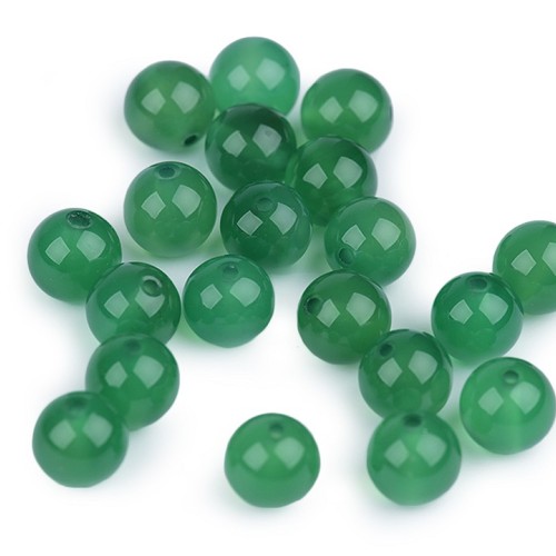 Ásványi  Agát szintetikus zöld Ø8 mm12 - 12db.